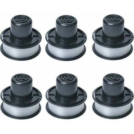 A6226 Trimmerfadenspule, Kompatibel Mit Black & Decker Gl250 / Gl310 / Gl360 / Gl360sb Rasentrimmern, Inklusive 6 M Faden, 6er-set - Karteo