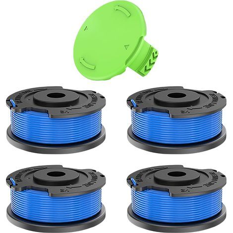 4er-pack Trimmerfadenspule – Ersatzabdeckung – Kompatibel Mit Greenworks 29252 Und 29092 – Für 18-v- Bis 80-v-freischneider – Abs-nylon – Ø 1,65 Mm, 4,9 M – Karteo