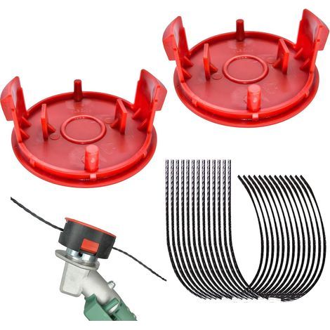 Bosch F016800431 Packung Mit 10 3,5 Mm Freischneiderklingen Mit 2 Ersatzkappen, Kompatibel Mit Bosch Afs 23-37-karteo Rasenmähern