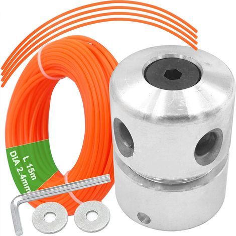 Universal-freischneiderkopf Aus Aluminium M8 M10 Mit 2,4 Mm X 15 M Nylon-trimmerfaden - Karteo