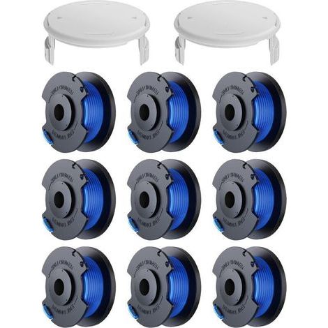 11er-pack Ersatzspulen Für Ryobi One+ Ac14rl3a 18v 24v 40v Trimmer, 1,6 Mm Spulendurchmesser, 30,17 M Länge (9 Spulen, 2 Schutzkappen), Debuns-karteo