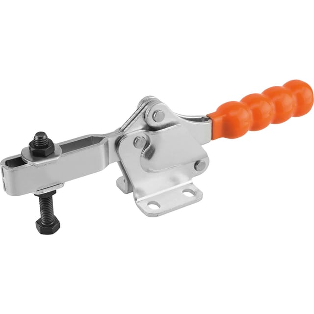SCHNELLSPANNER STANDARD STAHL, FUß WAAGRECHT, KOMP:KUNSTSTOFF, ORANGE, M=M06X50