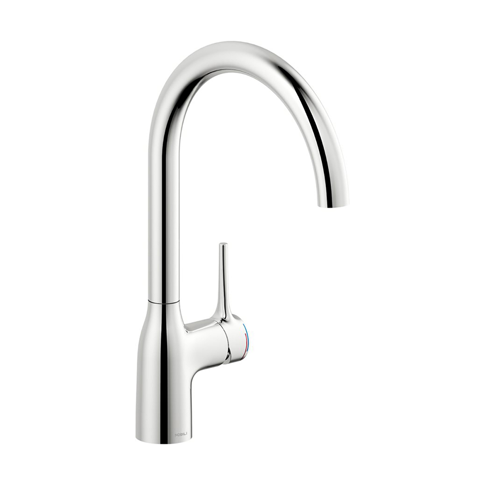 Systemceram Küchenarmatur Mania Soft Edelstahlfinish Hochdruck