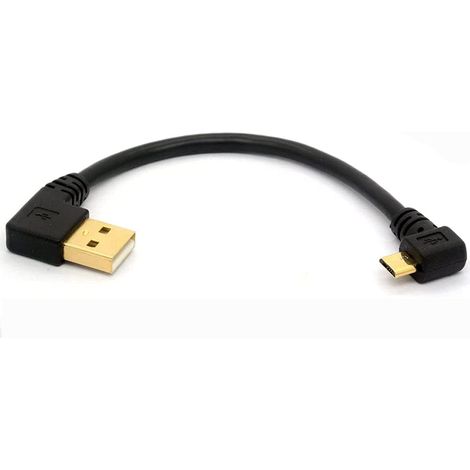 90-grad-usb-2.0-auf-micro-usb-b-stecker-kabel, Abgewinkeltes Ladeverlängerungskabel (15 Cm)