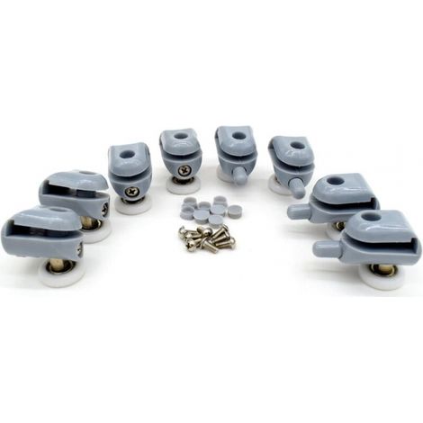 Set Mit 8 Duschtürrollen, 23 Mm Rollen Für Schiebetüren In Der Dusche Fürs Badezimmer