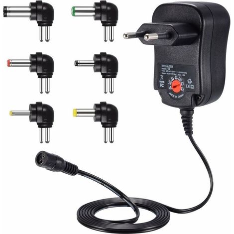 12-w-universalnetzteil – 3-v-auf-12-v-gleichstromwandler – 1,2 A Stromstärke – 6 Anschlüsse Enthalten – Kompatibel Mit Routern Und Kameras