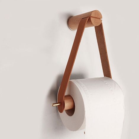 Stück Kreativer Rollenhalter Aus Holz, Aufbewahrungsbox Für Badezimmer, Papierhandtuchspender, Toilettenpapierhalter, Badezimmeraccessoires (braun)