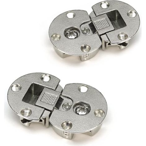 Silberne Scharniere Für Schranktüren, 65 X 40 Mm, 2er-pack. Geeignet Für Bücherregale Und Küchenschranktüren.