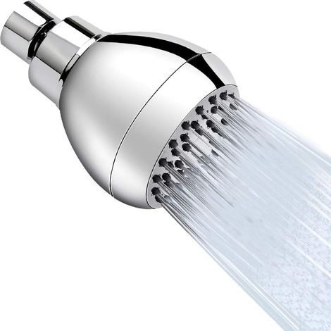Hochdruck-duschkopf, Silber, 1 Stück. Verstopfungsfrei, Wasserdicht, Fester Chrom-duschkopf.