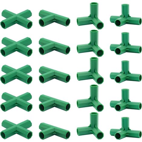 Set Mit 20 Teilen (11 Mm Innendurchmesser), 4 Arten Von Robusten Und Stabilen Gewächshausrahmen, Stützverbinder