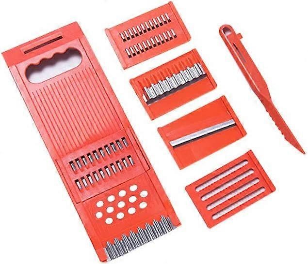 7-teiliges Küchenhelfer-set Mit Obst-, Gemüse- Und Kartoffelschneider, Zerkleinerer Und Schäler – Tragbar, Für Zuhause, Küche Und Bar.