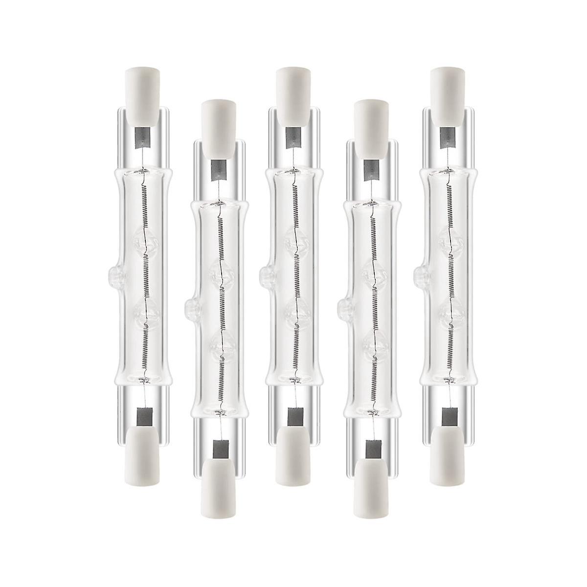 5er-pack R7s 118 Mm 300 W 230 V, R7s Halogen-linearlampe, Dimmbare Halogenlampe, Geeignet Für Bauarbeiten
