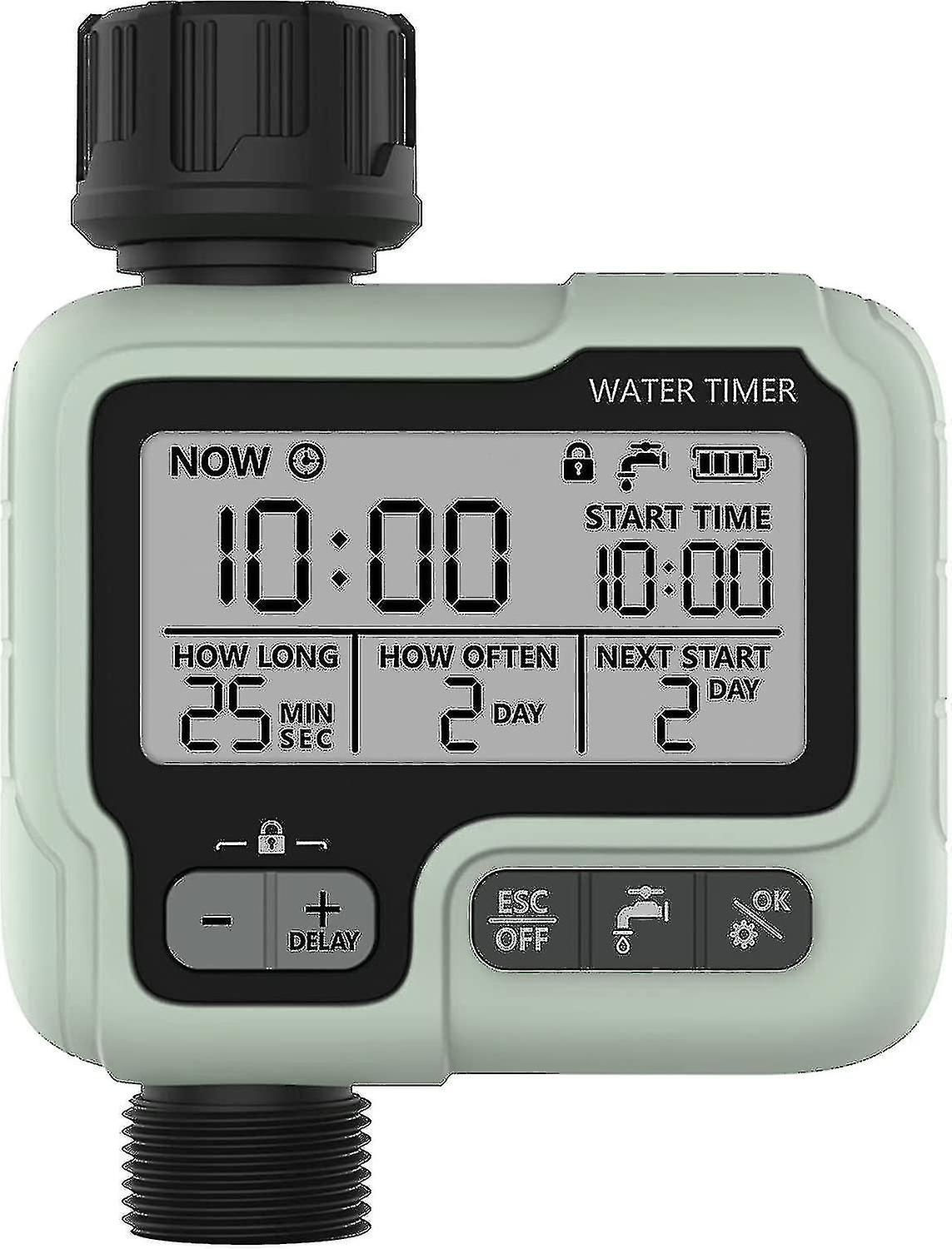 Bewässerungsuhr Mit Ipx5-wasserschutz, Manueller Und Automatischer Sprinkler Mit Großem Lcd-display, Einfache Installation