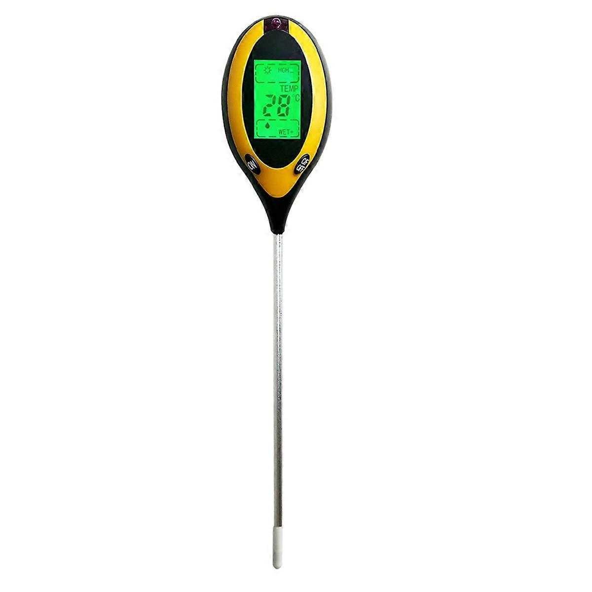 In-1-boden-ph-meter: Feuchtigkeits-/temperatur-/boden-ph-tester, Sonnenlichtintensitätsmesser. Kompatibel Mit Gartenpflanzen Und Landwirtschaftlichen Betrieben.