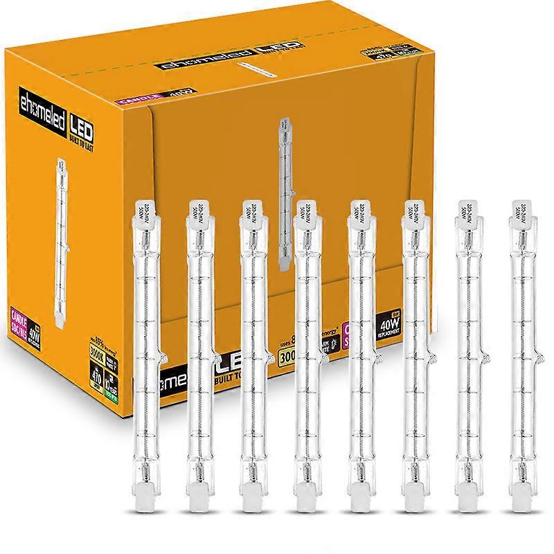 6er-pack R7s Halogenlampe, 118 Mm, 230 W, Dimmbar, 230 V, 4650 Lm, 2800 K, Warmweiß, Energiesparende Wolfram-linearlampe, Spot, J118 Sicherheitslampe
