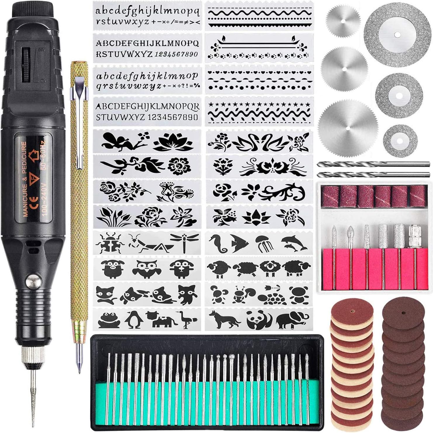 108-teiliges Gravierwerkzeug-set, Multifunktionaler, Kabelloser Gravierstift, Diy-rotationswerkzeug, Geeignet Für Schmuck, Glas, Holz Und Metall
