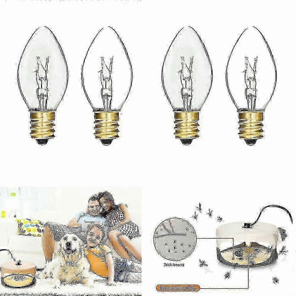 4 Stück Ersatzbirnen E12 7w Für Sticky Dome Flohfalle