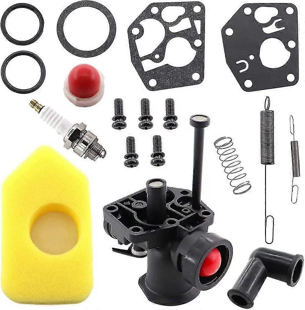 Briggs & Stratton Kompatibler Vergaser-reparatursatz, Passend Für Rasenmäher 499809 498809a 494406 & Luftfilter 698369, Reglerfeder 691859 692211, Membran 795083 495770