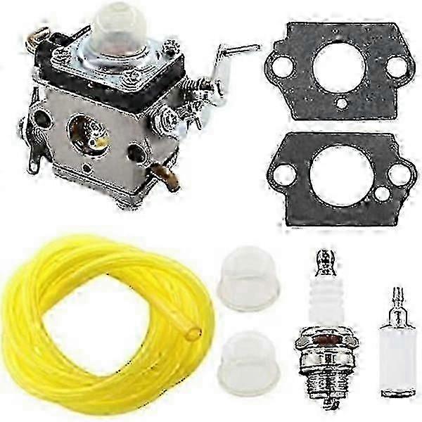 122 Vergaser Mit Zündkerze, Benzinschlauch Für Husqvarna 122c, 122ldx, 122lk 22cc, Kompatibel Mit Schneidwerkskraftstofffilter Und Primerpumpen