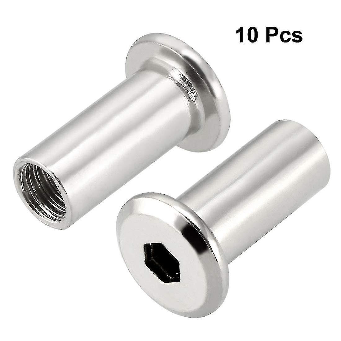 M8x20-mm-sechskantmutter Mit Gewindeeinsatz, 10 Stück, Passend Für Möbel.