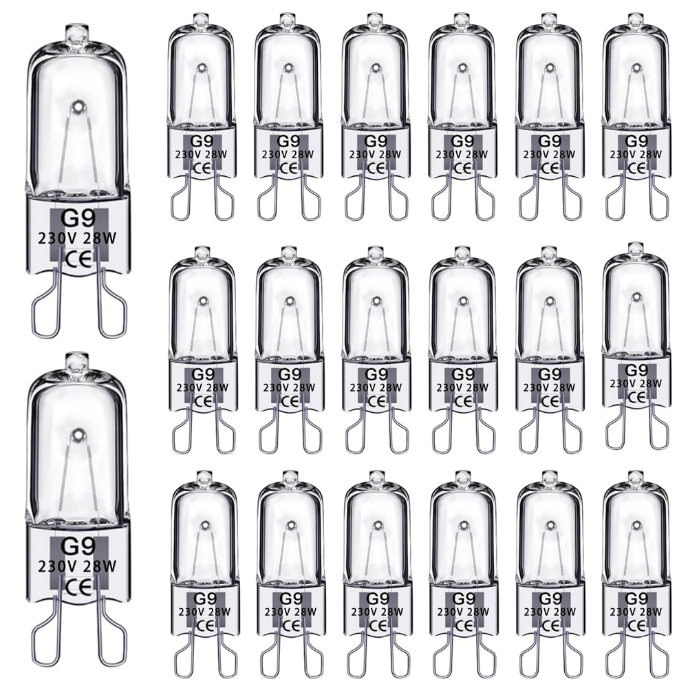 20er-packung G9-halogenlampen, 28 W, 230 V