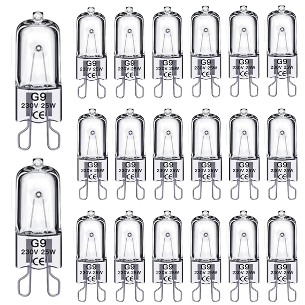 20er-packung G9-halogenlampen, 25 W, 230 V