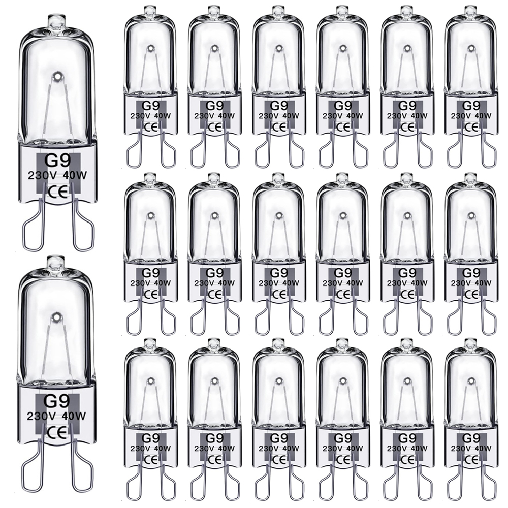 20er-packung G9-halogenlampen, 40 W, 230 V