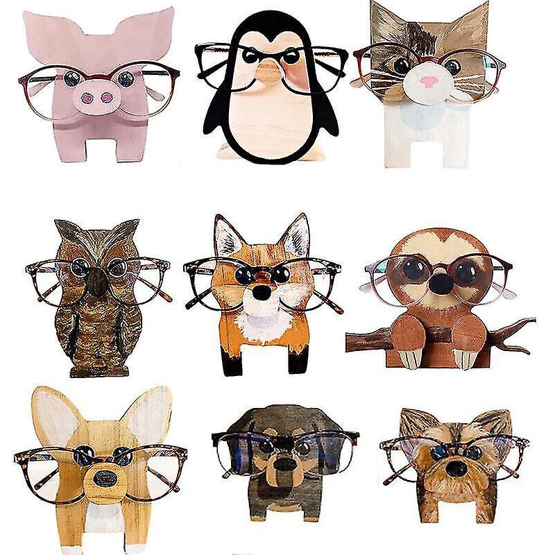 Kreativer Brillenhalter, Augenbrille, Tier-sonnenbrille, Stehende Eule Aus Holz