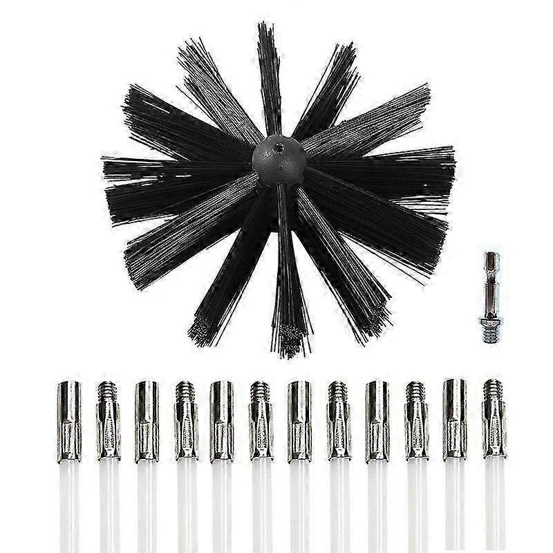 Langer Griff, Flexible Stange, 100/150/200 Mm, Rotierende Kaminbürste. Geeignet Zur Reinigung Von Schornsteinen, Abzügen Und Kaminen.