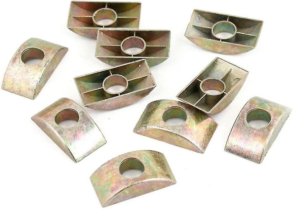 10 Stück Bronzefarbene Möbelverbindungsmuttern Mit 8 Mm Lochdurchmesser, Halbmondscheiben. Kompatibel Mit Der Verbindung Von Möbeln.