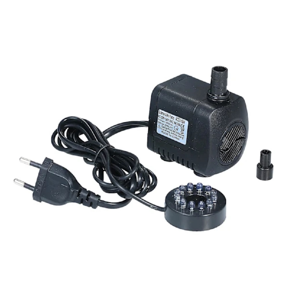 Tauchpumpe Mit Led-technologie, 800 L/h, Ultraleise, Für Aquarien, Teiche, Pools Und Springbrunnen, Au-p
