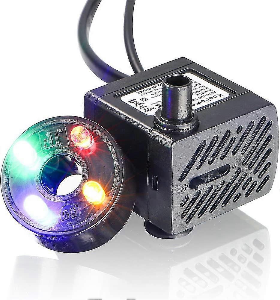Mini-wasserpumpe Mit Led-beleuchtung, 180 L/h, 3 W, Für Kleine Aquarien, Gärten, Brunnen, Springbrunnen Usw.