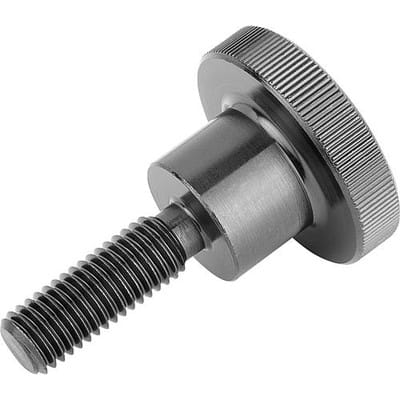 RÄNDELSCHRAUBE DIN464 D=M06X10, D1=24, H=15, AUTOM.STAHL BRÜNIERT