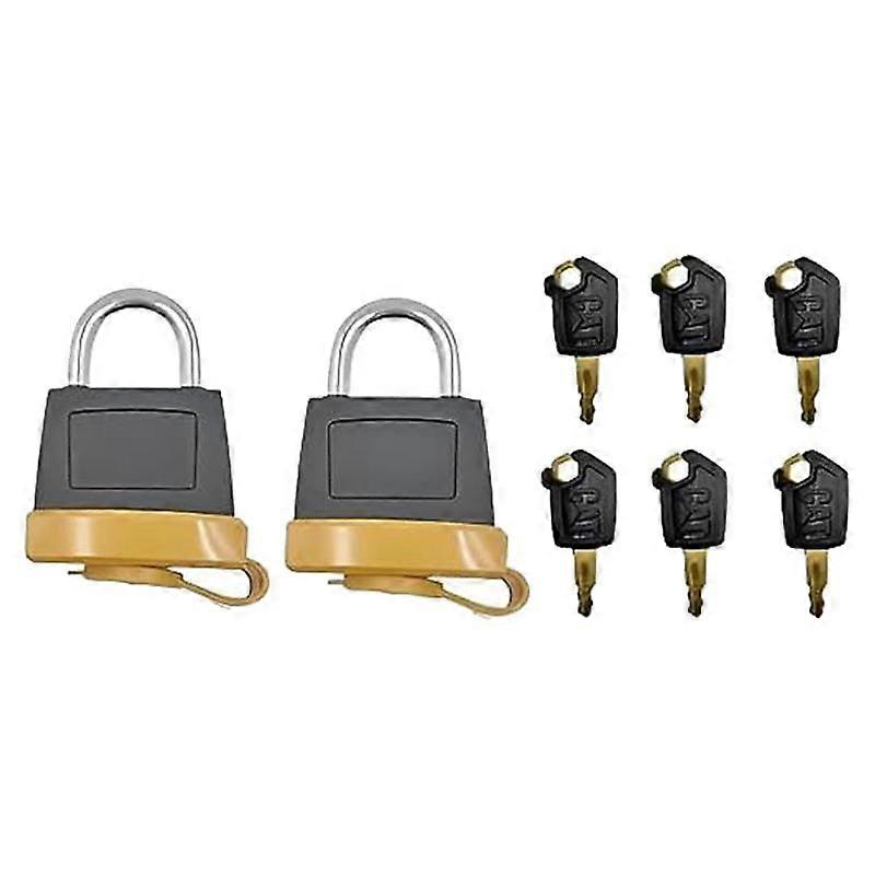 2er-pack Vorhängeschloss 246-2641 Mit 6 Zündschlüsseln 5p8500. Kompatibel Mit Cat 20103300, 2849039, 7x7700 Und 1428828.