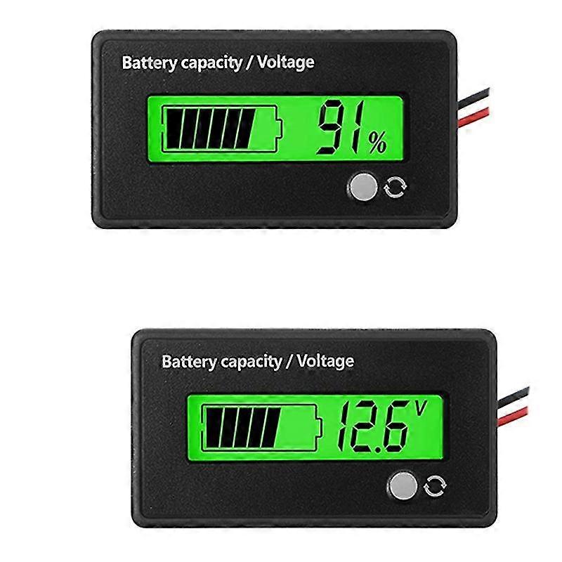 Stück. Dc 12v 24v 36v 48v 72v Batteriemeter, Batteriekapazitäts- Und Spannungsanzeigekabel Und Lithiumbatterie