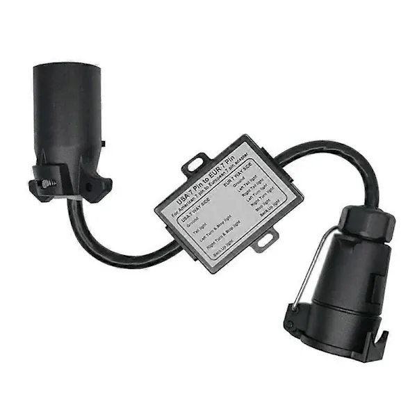 Anhängerstecker Usa - Eu 7-poliger Steckdosenadapter Fahrzeugverbindung Anhängerstecker Anhängerkupplung