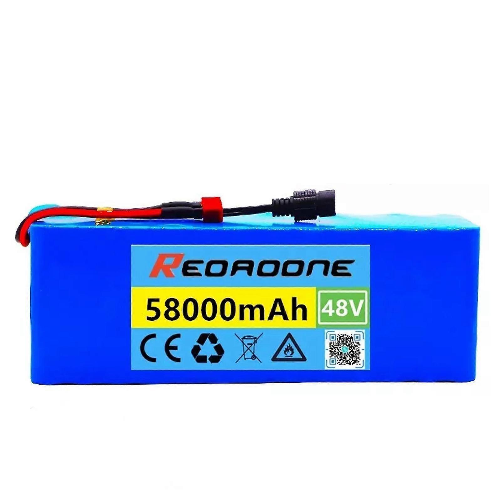 Neuer 48v 58ah 13s3p 18650 Lithium-akku 58000mah Für E-bikes Und Mopeds, Lithium-ionen-akkupack (ohne Akku), Eu-standard