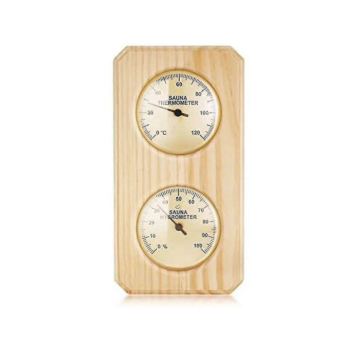 Saunathermometer Und Hygrometer Aus Holz (2-in-1) – Messung Von Luftfeuchtigkeit Und Temperatur – Familienhotelsauna