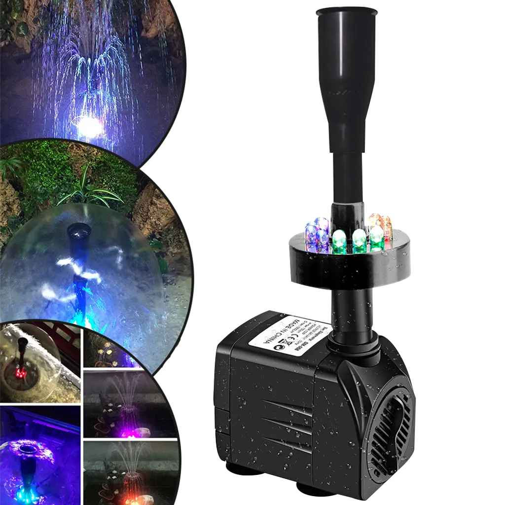 Springbrunnenpumpe Mit Led-beleuchtung, Wasserpumpe, Kompatibel Mit Dem Garten