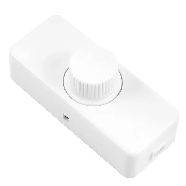 Led-dimmer Mit Integriertem Drehschalter (ein/aus) Und Drehknopf. Kompatibel Mit Dimmbaren 3-100-w-led-/glühlampen, Weiß.