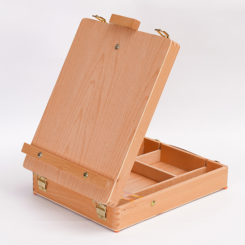 Tischstaffelei Mit Passender Tragetasche - Holz / Tischstaffelei / Malkasten / P