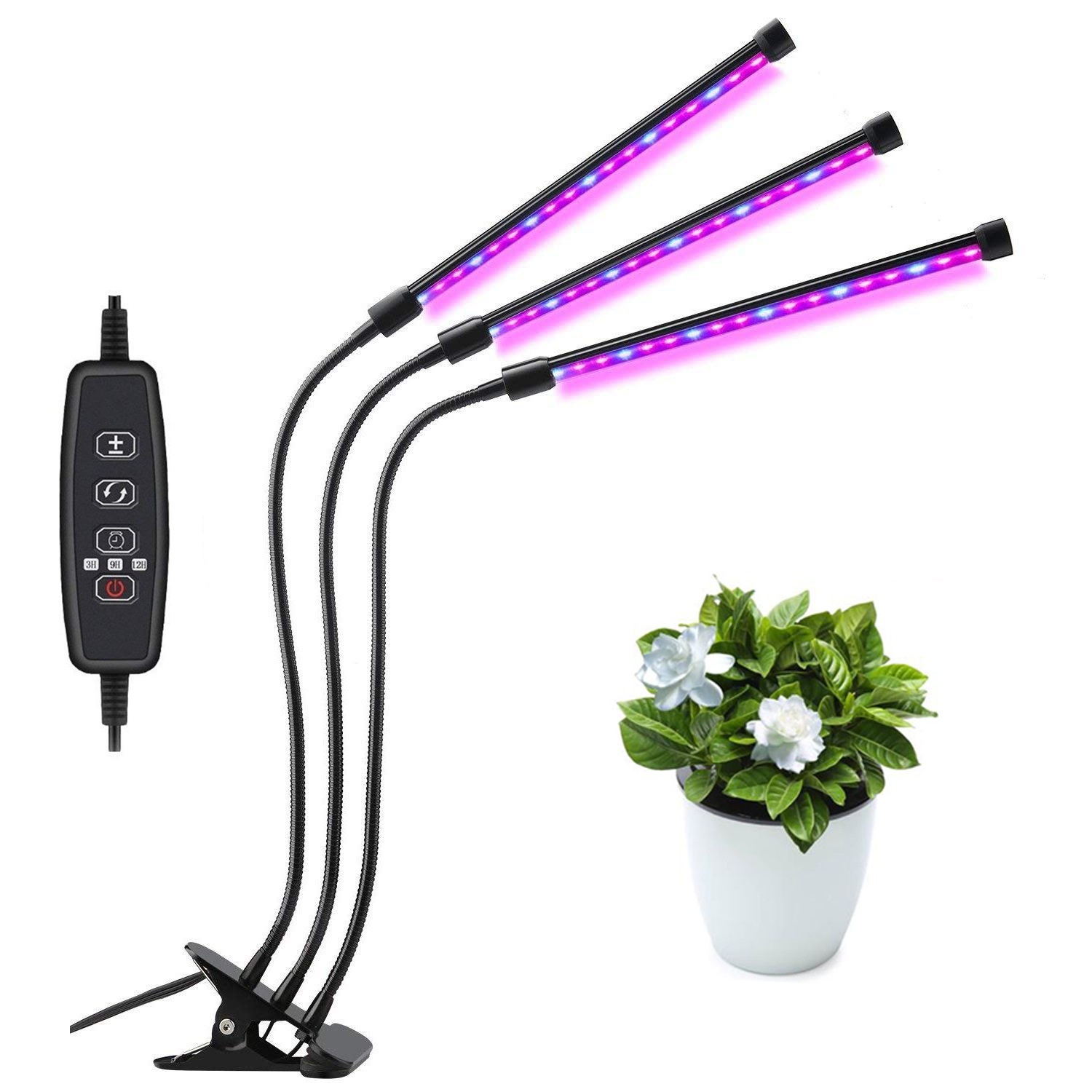 Pflanzenlampe, 60 Leds Vollspektrum-pflanzenlampe, Pflanzenlampe Mit 3 Timern