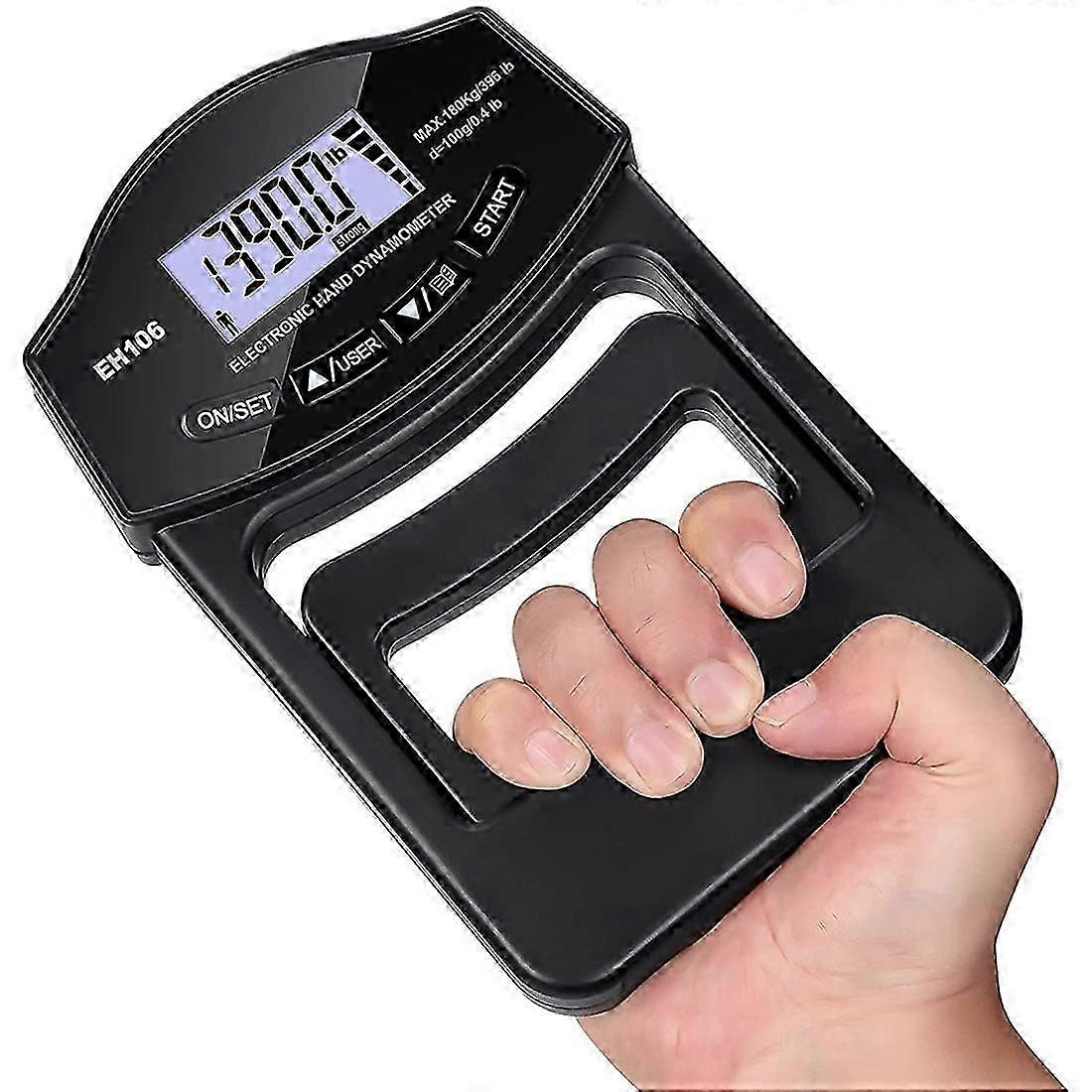 Griffkraftmessgerät, 180 Kg Digitales Handdynamometer Mit Usb-anschluss Und Lcd-display, Kompatibel Mit Griffkraftmessgeräten