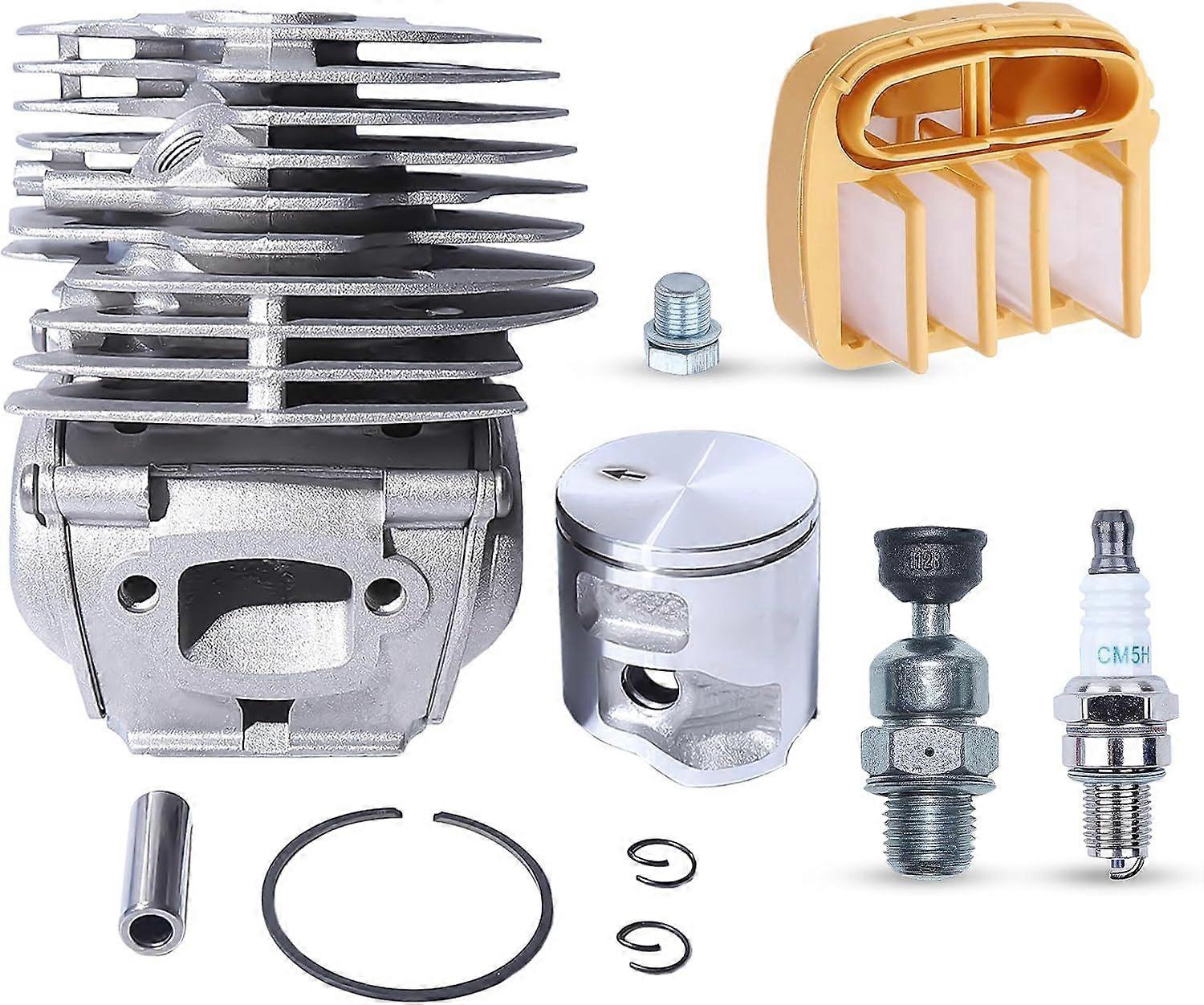 Kolben Und Zylinder Für Husqvarna 545, 550 Xp, 550 Xpg Kettensäge, 550xp Ersatzteil-zylinder-kit Mit Luftfilter, Zündkerze, Dekompressionsventil, Motor S