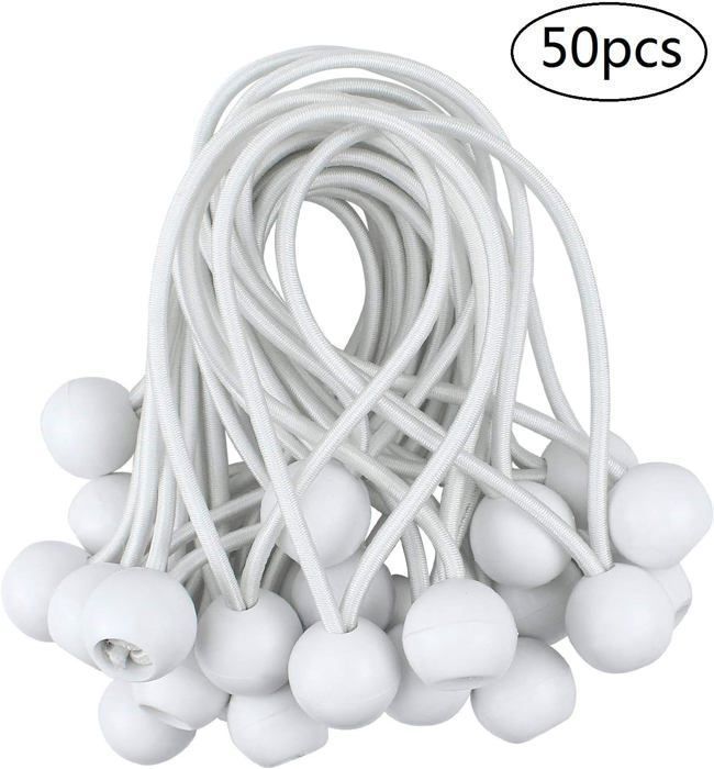 50 Stück Elastische Seile, Planenspanner. Kompatibel Mit Pavillons, Camping, Zeltleinen, Vorhangverlängerungsschnüren, 10 Cm.