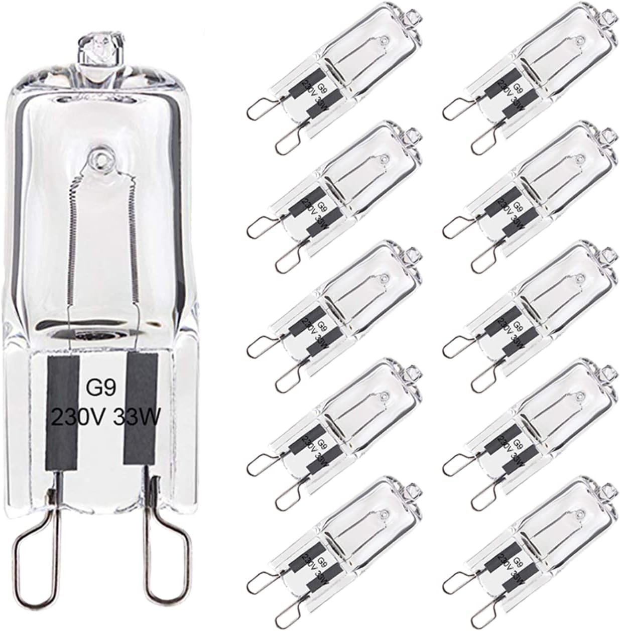 G9-lampe, 33 W, Dimmbar, Warmweiß, G9-halogenlampe Für Backofen, 10 Stück. Perfet-max
