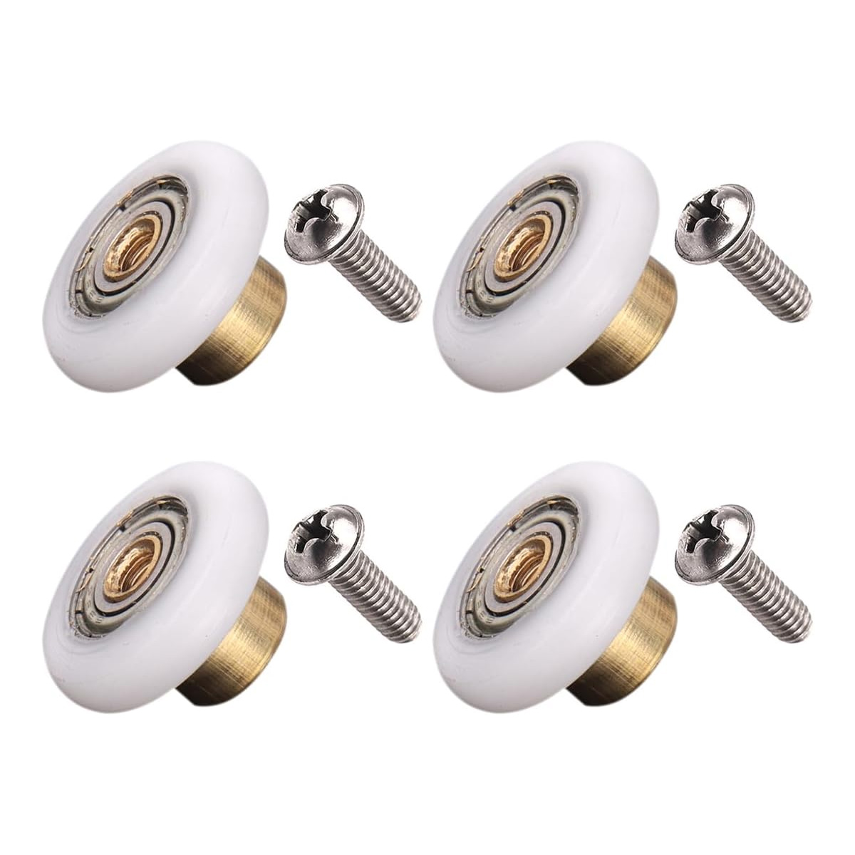 4 Stück Duschkabinenrollen, Gleitrollen, Ersatzteile. Kompatibel Mit Duschkabinen, Gleitrollen, Rollen, 19 Mm Durchmesser, Badezimmer-ersatzteile.