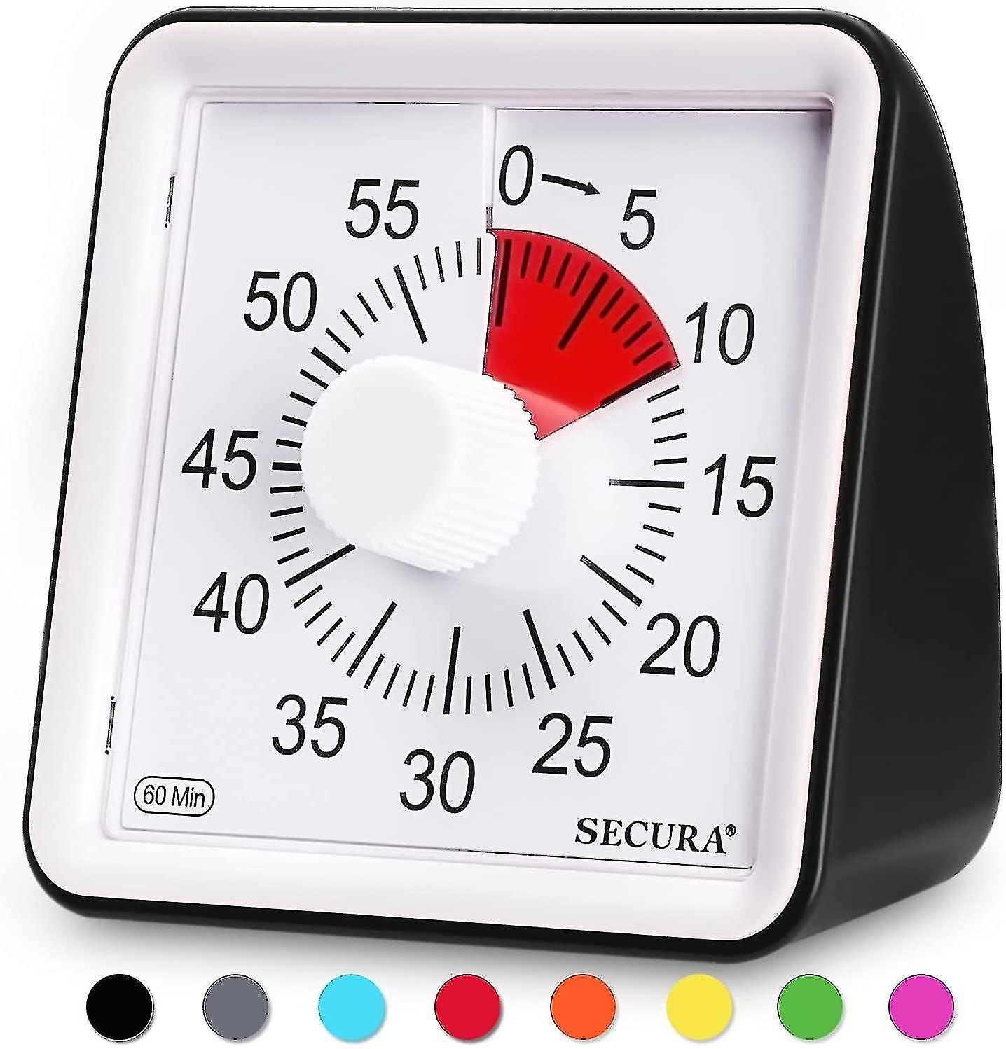 Visueller 60-minuten-timer, Countdown-uhr Für Klassenzimmer, Lautloser Timer Für Kinder Und Erwachsene, Blau