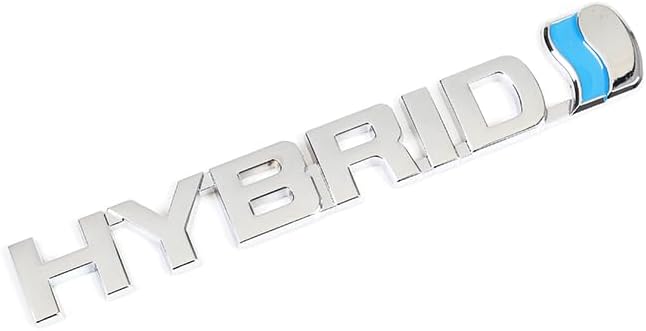 Hybrid-emblem, Kompatibel Mit Toyota-emblem, 3d-logo-autoaufkleber, Kompatibel Mit Prius, Rav4 Und Yaris – Chrom Und Hellblau