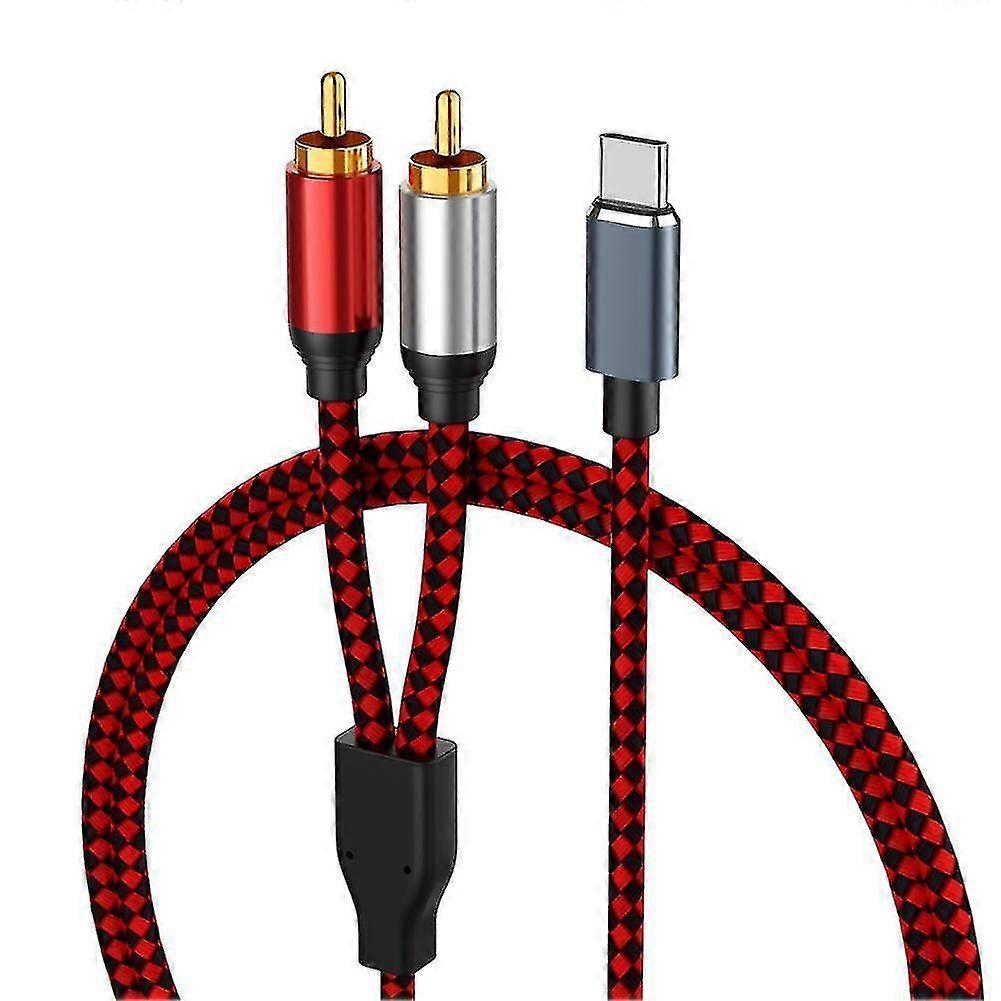 Usb-c-auf-2-rca-audiokabel (usb-c-rca-kabel, Usb-c-audiokabel Für Heimkino, Verstärker, Dv)